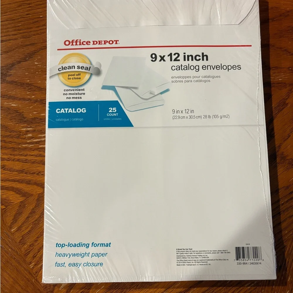 Office Depot White Catalog Envelopes